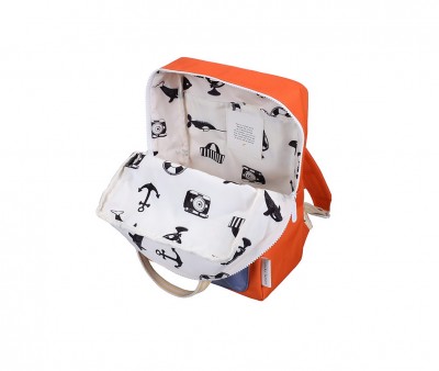 Mochila Escolar Mediana Envelope Lifebuoy Orange Personalizable