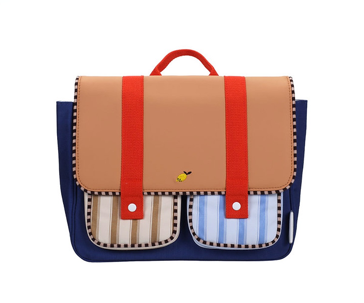 Mochila Escolar Sticky Lemon Jane Beige+Ned Blue
