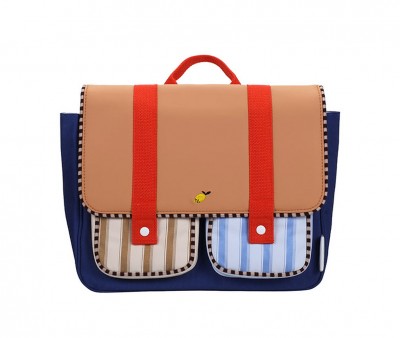 Mochila Escolar Sticky Lemon Jane Beige+Ned Blue