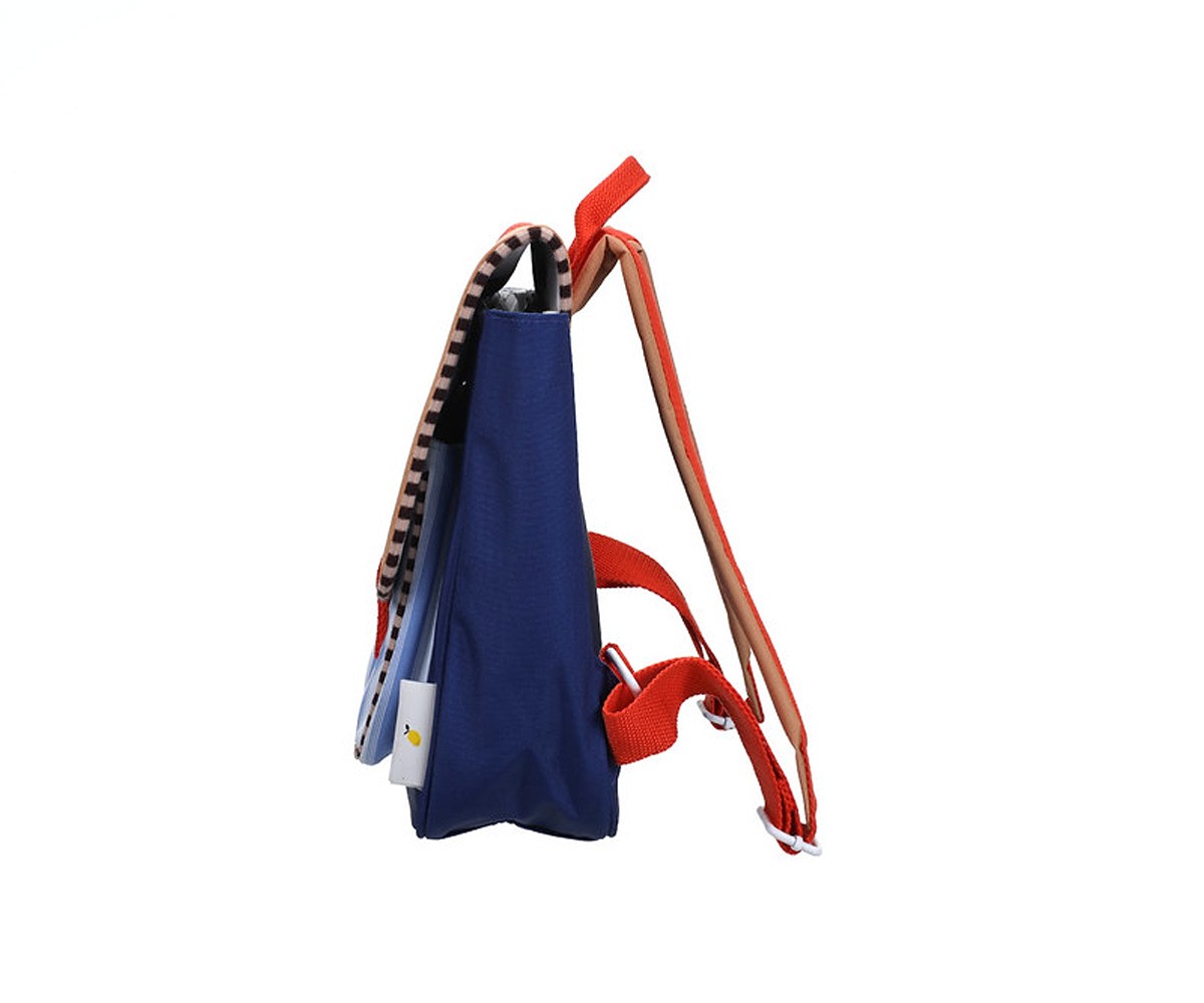 Mochila Escolar Sticky Lemon Jane Beige+Ned Blue