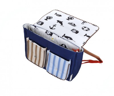 Mochila Escolar Sticky Lemon Jane Beige+Ned Blue