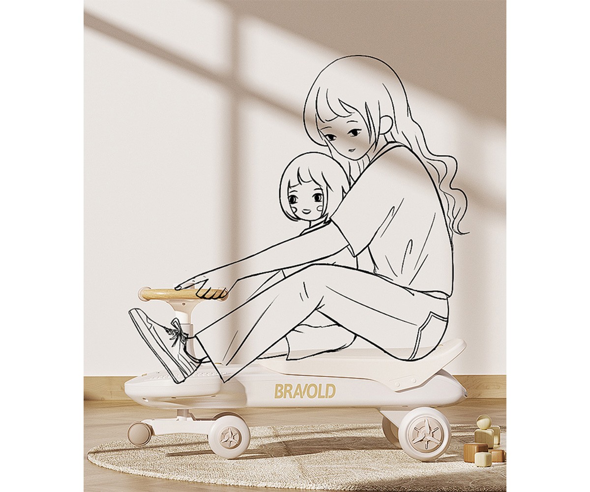 Rack de skate Bravold Long Rider com luz, música e rodas silenciosas | Moca