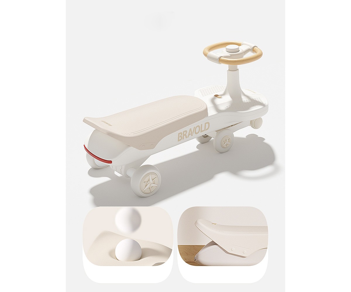 Rock de skate Bravold Long Rider com luz, música e rodas silenciosas