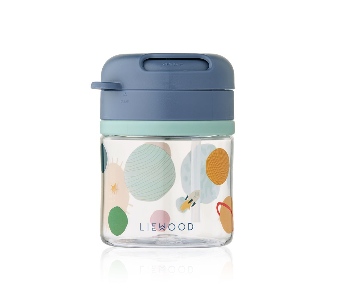 Bicchiere Tritan con cannuccia Pavia 280ml Universe/Classic Navy