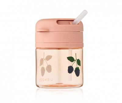 Vaso Tritán Con Pajita Pavia 280 ml Berry/Pale Tuscany