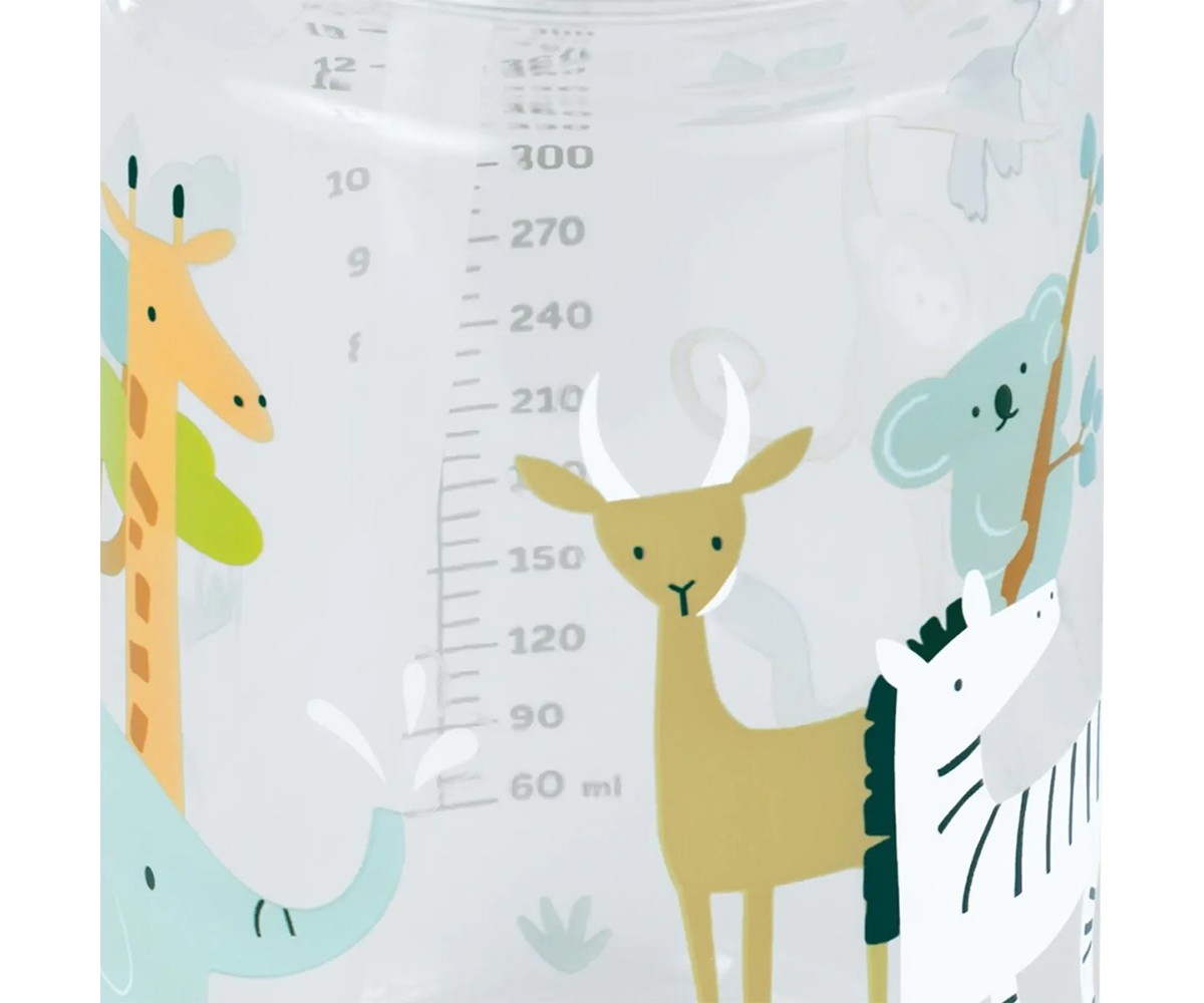 Gourde en Plastique avec Paille Kiddie Jungle Personnalisable