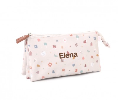 Estuche 3 Compartimentos Geometric Nature Personalizable