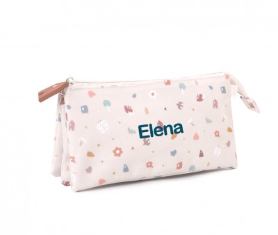 Estuche 3 Compartimentos Geometric Nature Personalizable