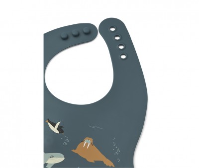 2 bavoirs en Silicone Ember Arctic Sea/Ocean View