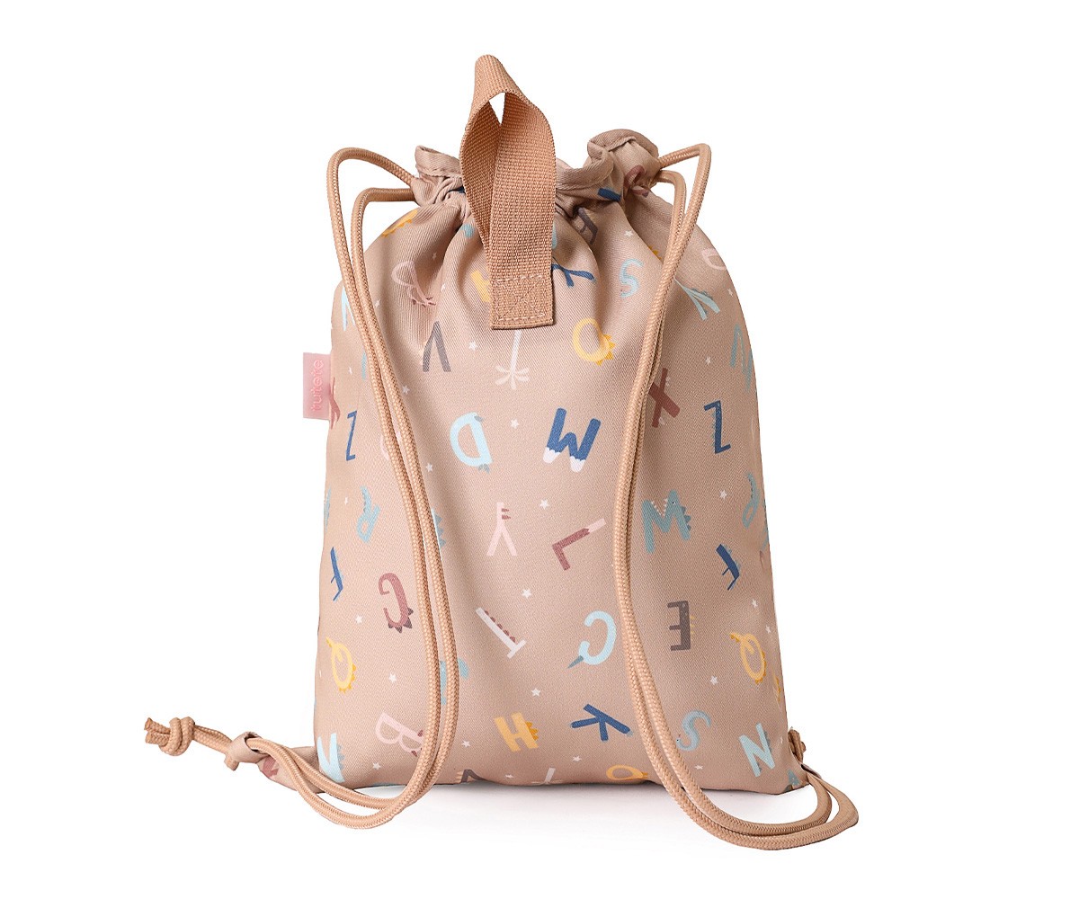 Sac à Dos Ficelle en Toile Funny Letters Personnalisable