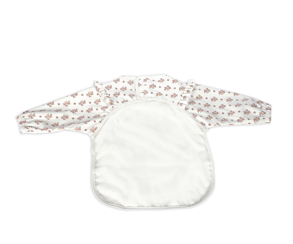 Babero con Mangas Botton Flores