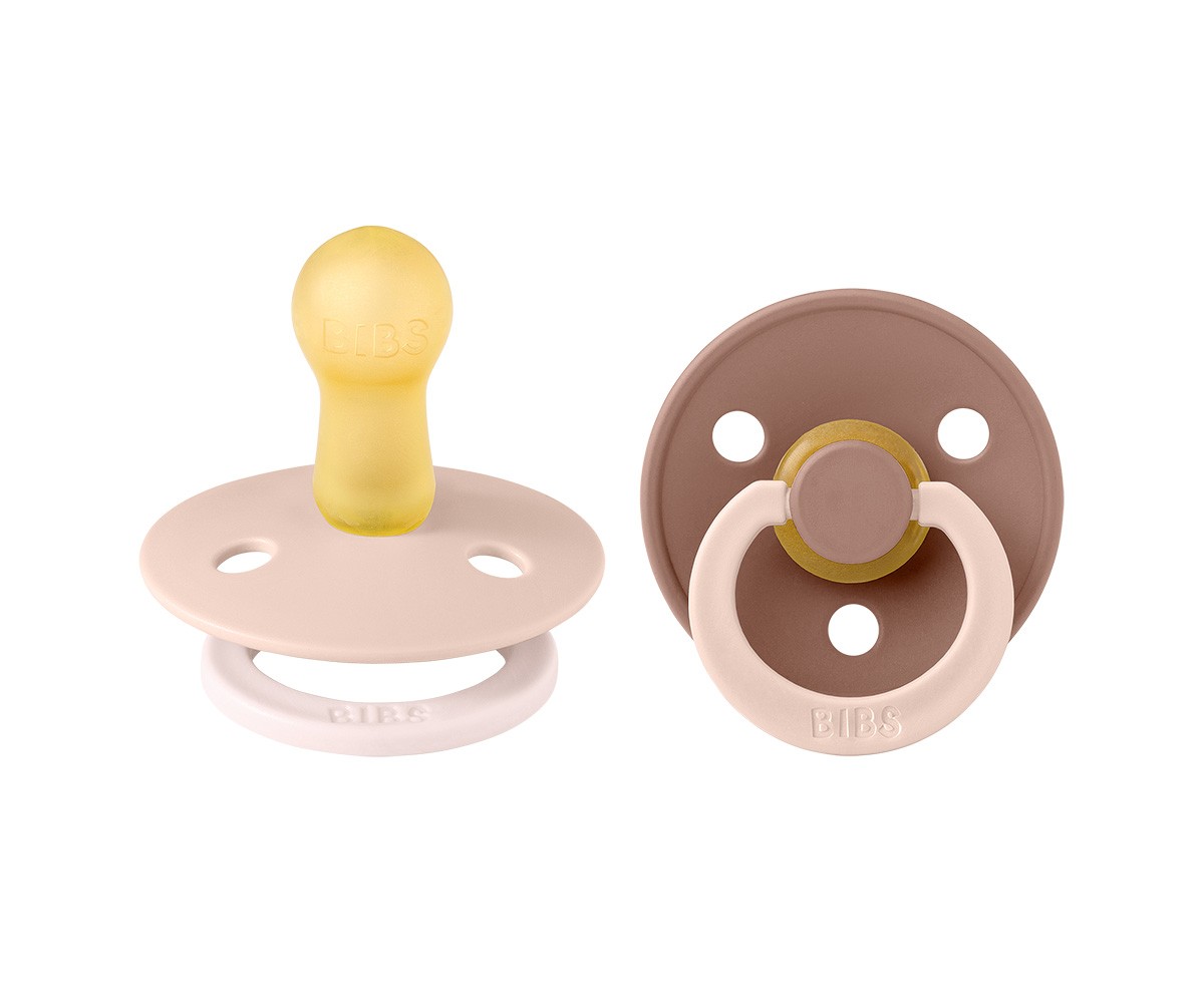 2 Sucettes BIBS Studio Colour Fusion Round Blush Woodchuck Mix