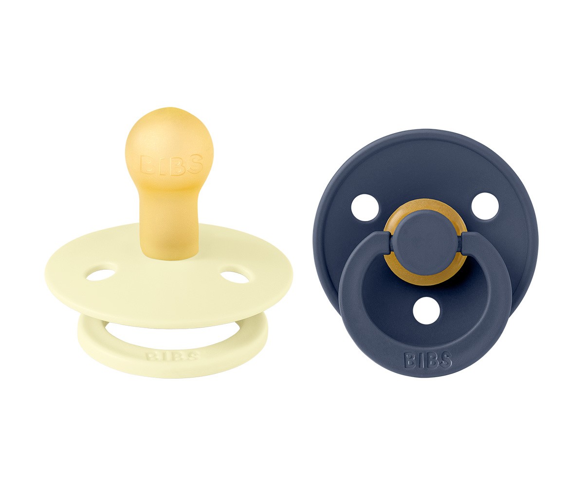 2 Sucettes BIBS Colour Round Luna/Deep Space