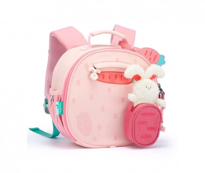 Mochila infantil com bolsinha e peluche Rabbit