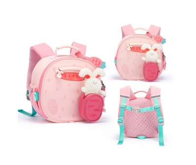 Mochila infantil com bolsinha e peluche Rabbit