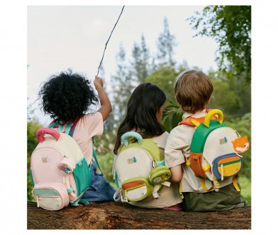 Mochila infantil com pochete e mealheiro Fox