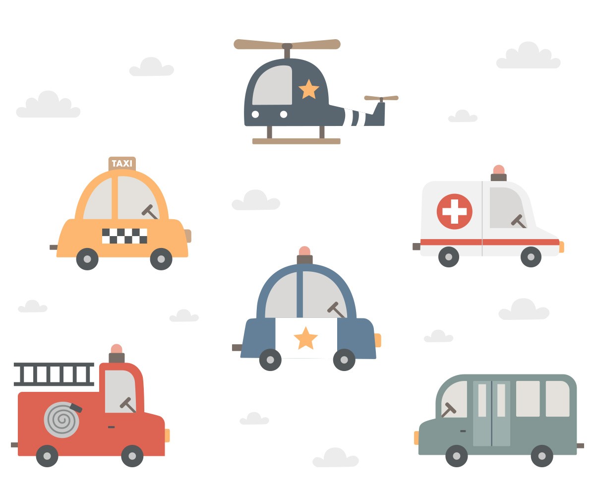 Impression City Cars Sac à Dos Mini Fashion Bleu