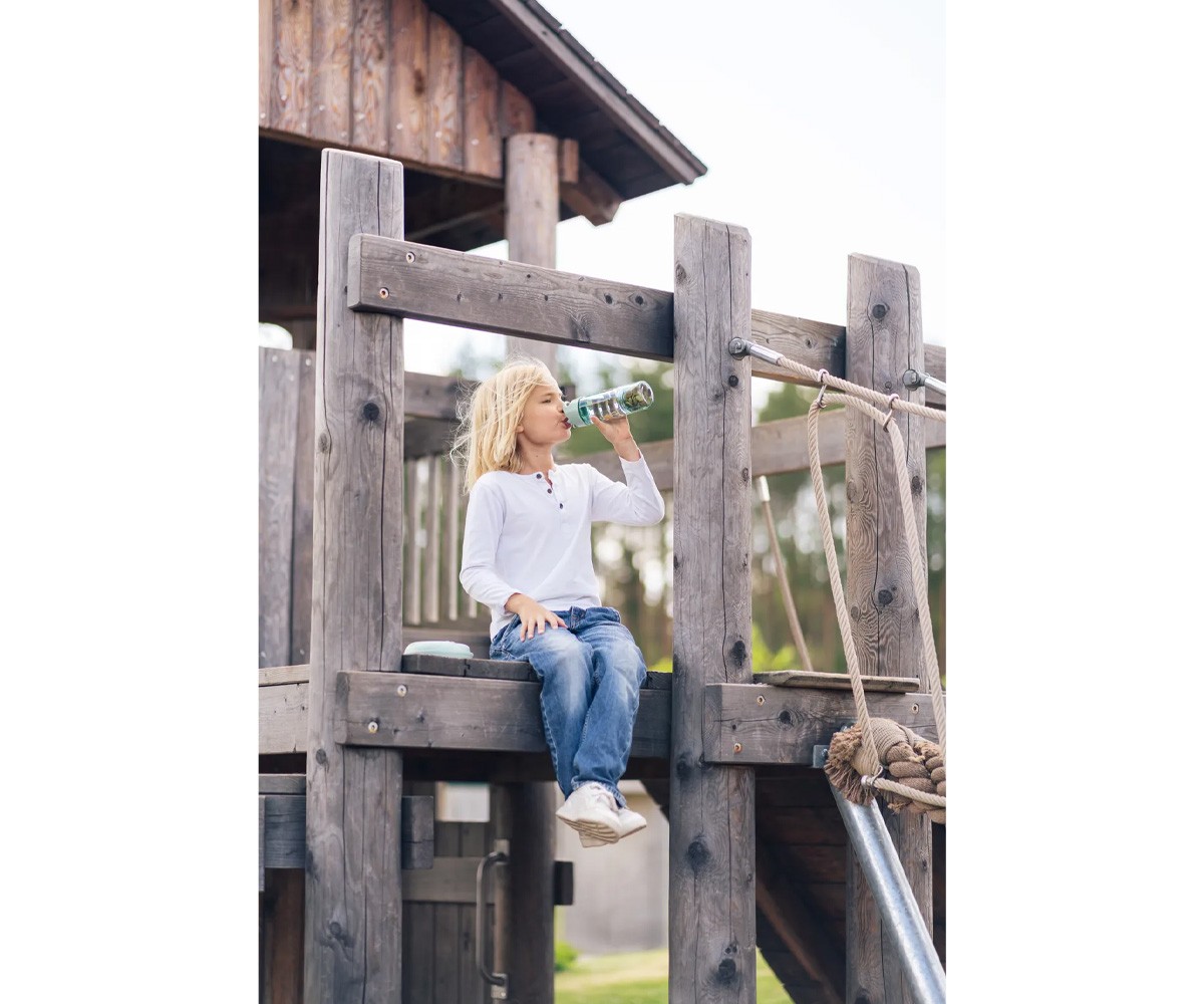 Garrafa Tritan 2 em 1 Panda Pink