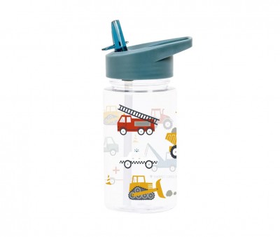 Garrafa de plástico de 450 ml Vehicles com Palhinha
