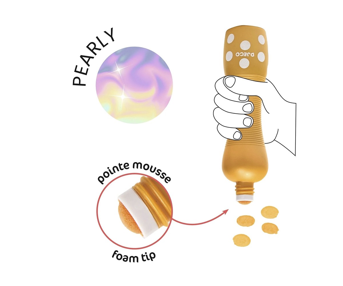 4 Marqueurs Gros Pois Pearly