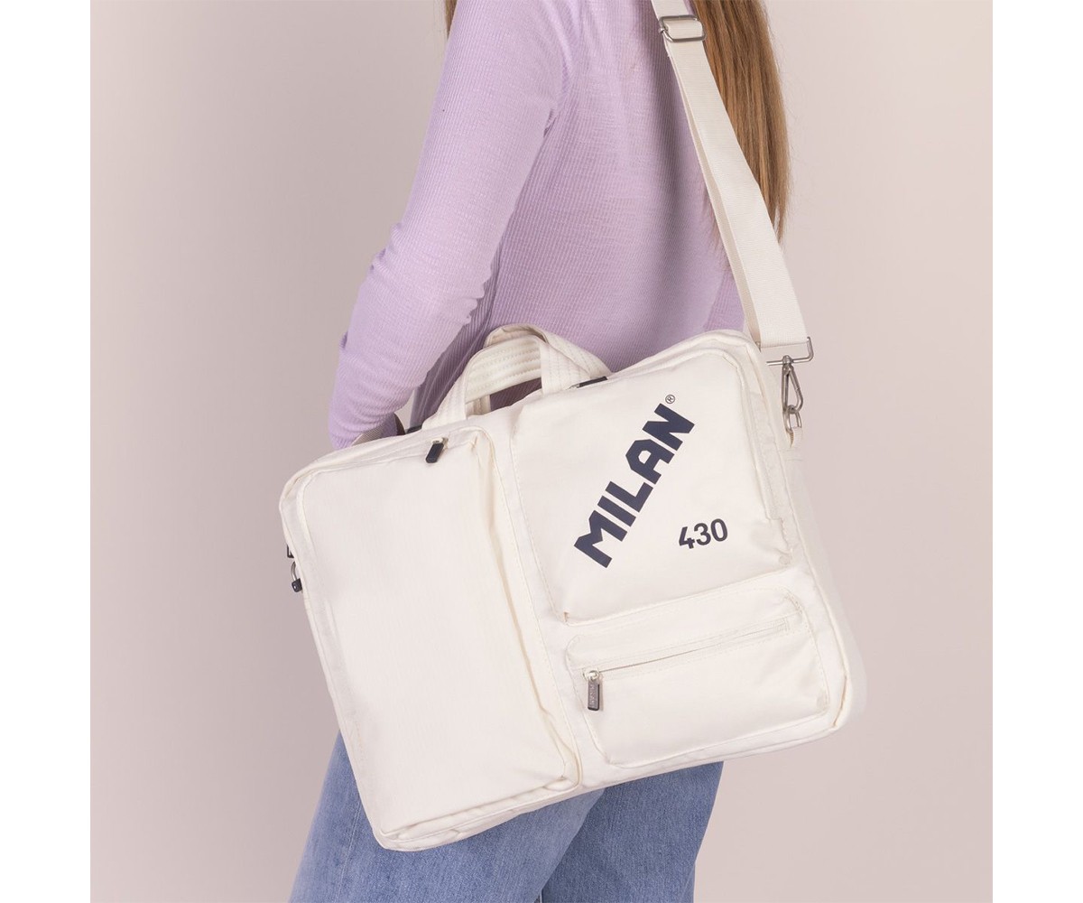 Borsa PC Portatile Beige Collezione 430 Milan Since 1918