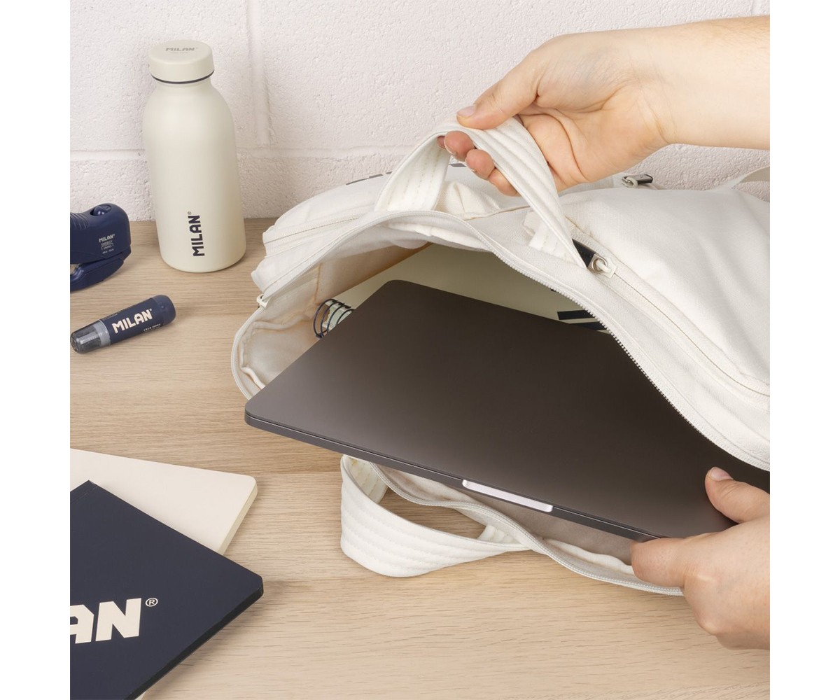 Borsa PC Portatile Beige Collezione 430 Milan Since 1918