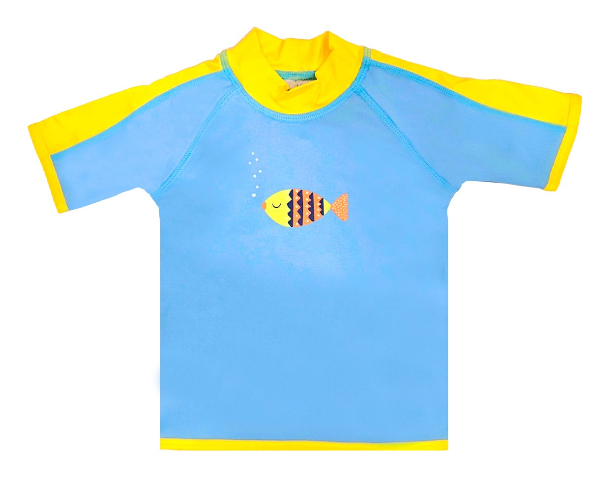 Camiseta Manga Corta Protección Solar Peces