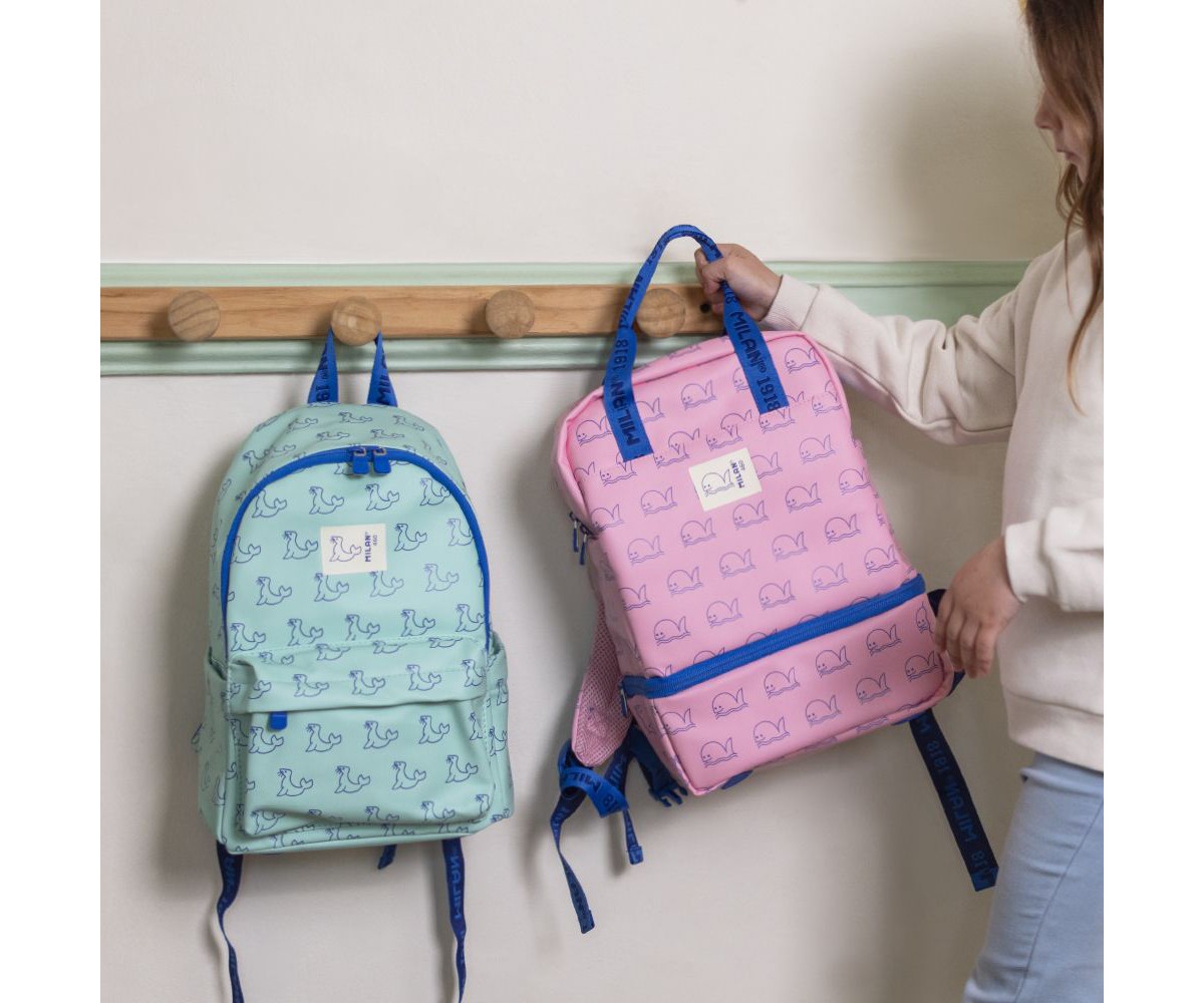 Mochila Infantil con Compartimento Térmico Rosa Colección 460 Since 1918