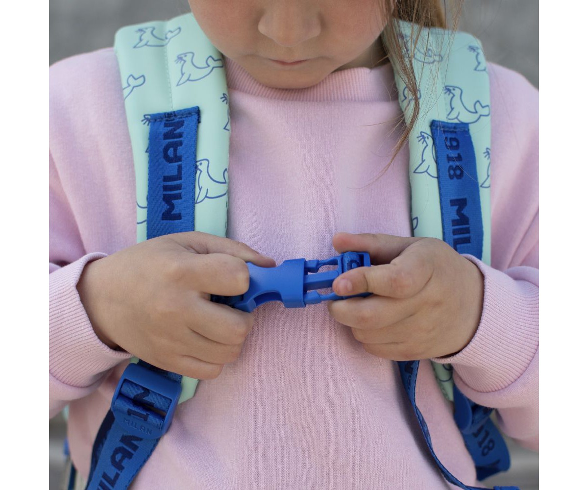 Mochila Infantil con Compartimento Térmico Verde Colección 460 Since 1918