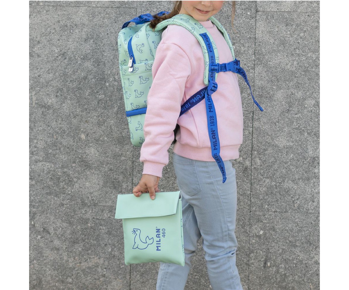 Mochila Infantil con Compartimento Térmico Verde Colección 460 Since 1918