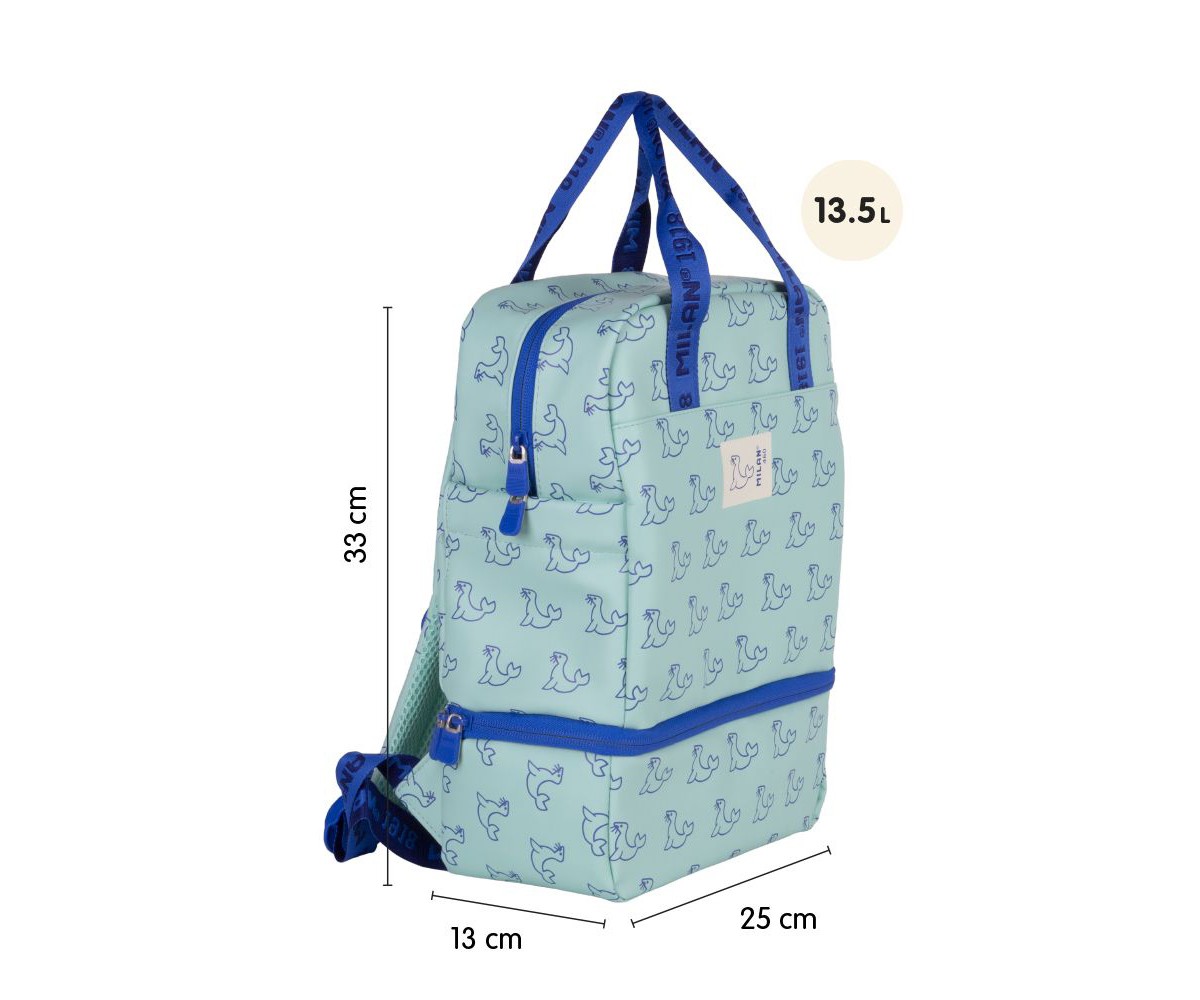 Mochila Infantil con Compartimento Térmico Verde Colección 460 Since 1918