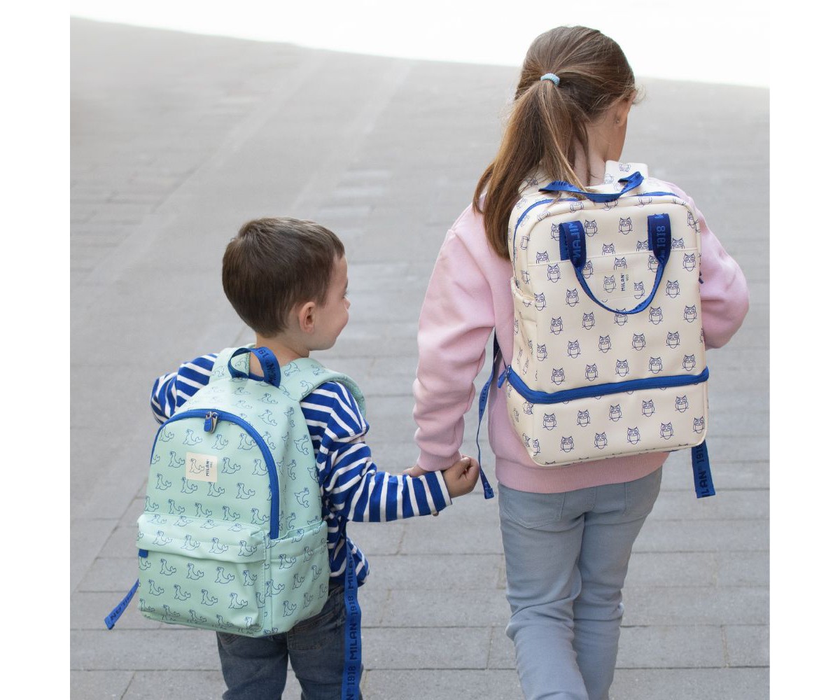 Mochila Infantil con Compartimento Térmico Beige Colección 460 Since 1918