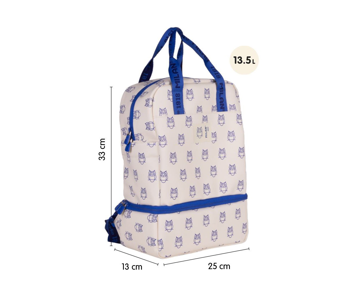Mochila Infantil con Compartimento Térmico Beige Colección 460 Since 1918