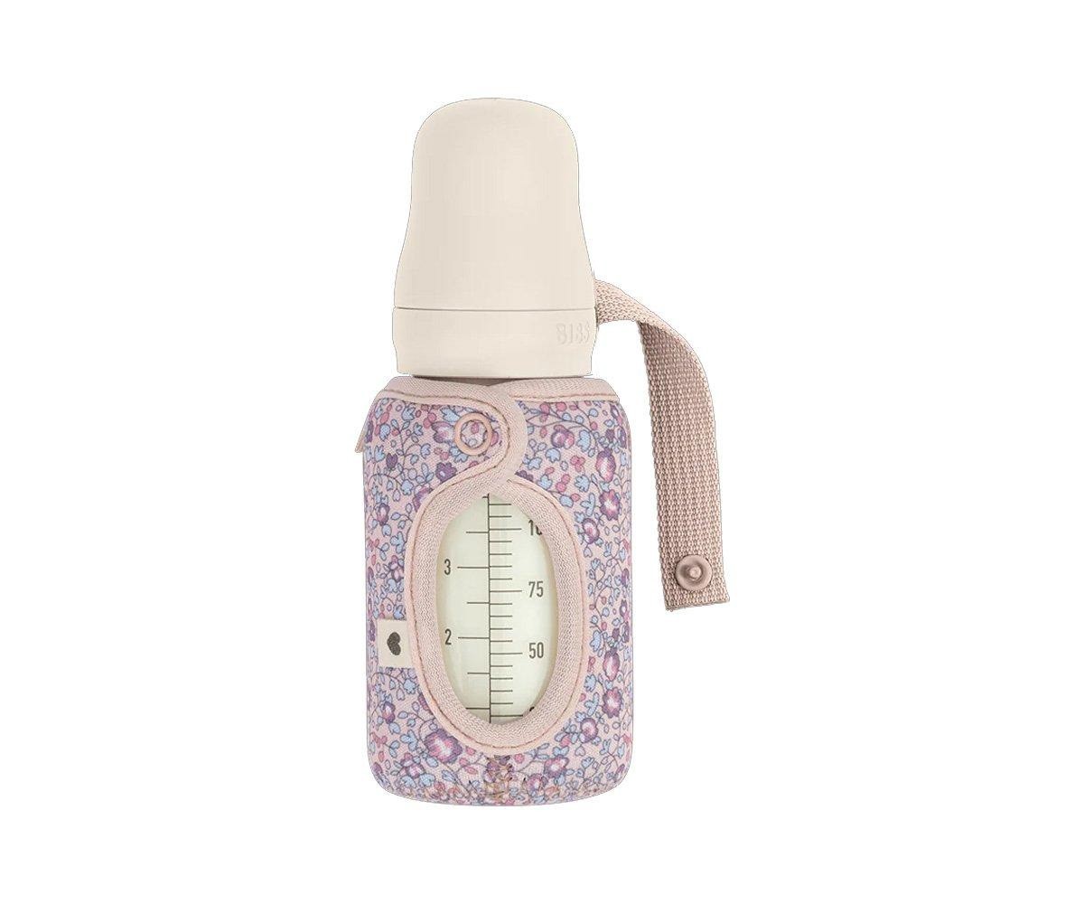 Biberón Cristal BIBS Blush 120ml + Funda Biberón Regalo