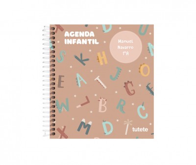 Pequeña Agenda Guardería Personalizable Funny Letters