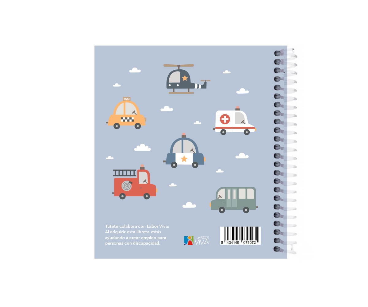 Pequeña Agenda Guardería Personalizable City Cars