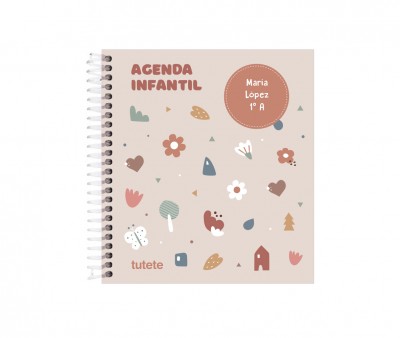 Pequeña Agenda Guardería Personalizable Geometric Nature