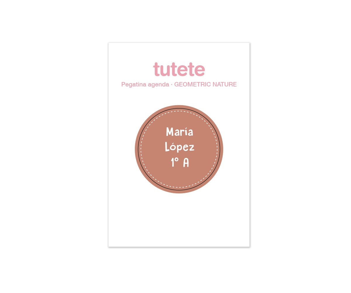 Pequeña Agenda Guardería Personalizable Geometric Nature