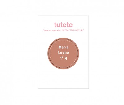 Pequeña Agenda Guardería Personalizable Geometric Nature