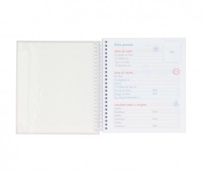Pequeña Agenda Guardería Personalizable Geometric Nature