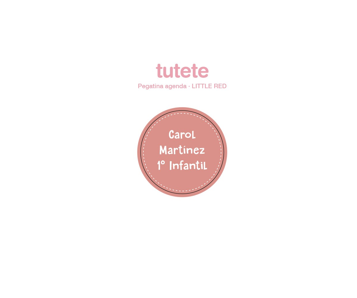Pequeña Agenda Guardería Personalizable Little Red