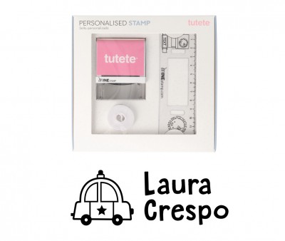 Sello Personalizado Policía +  Cinta Blanca para Ropa Oscura