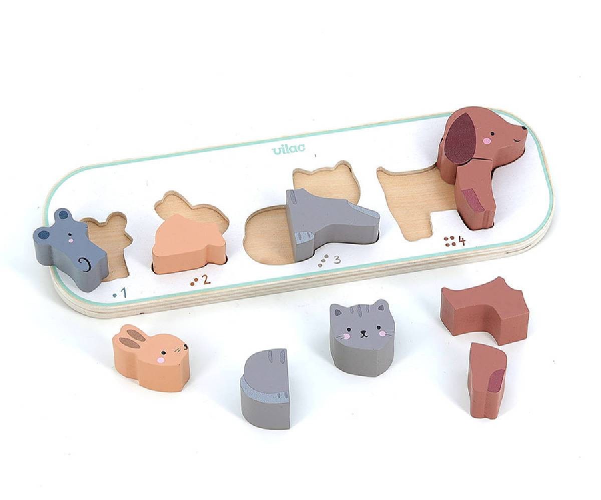 1,2,3 Puzzle Animales Aprendo a Contar