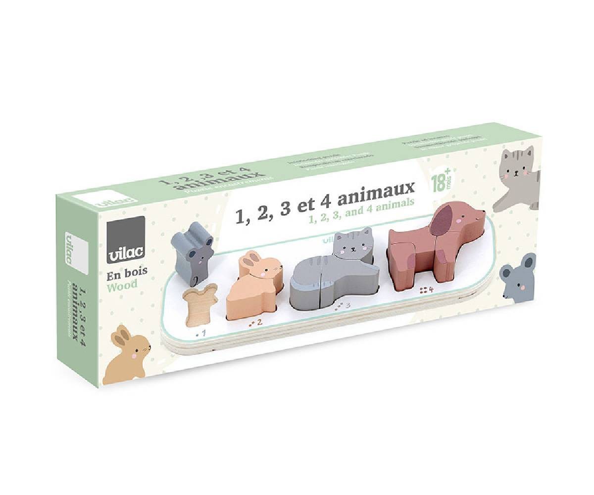 1,2,3 Puzzle Animales Aprendo a Contar