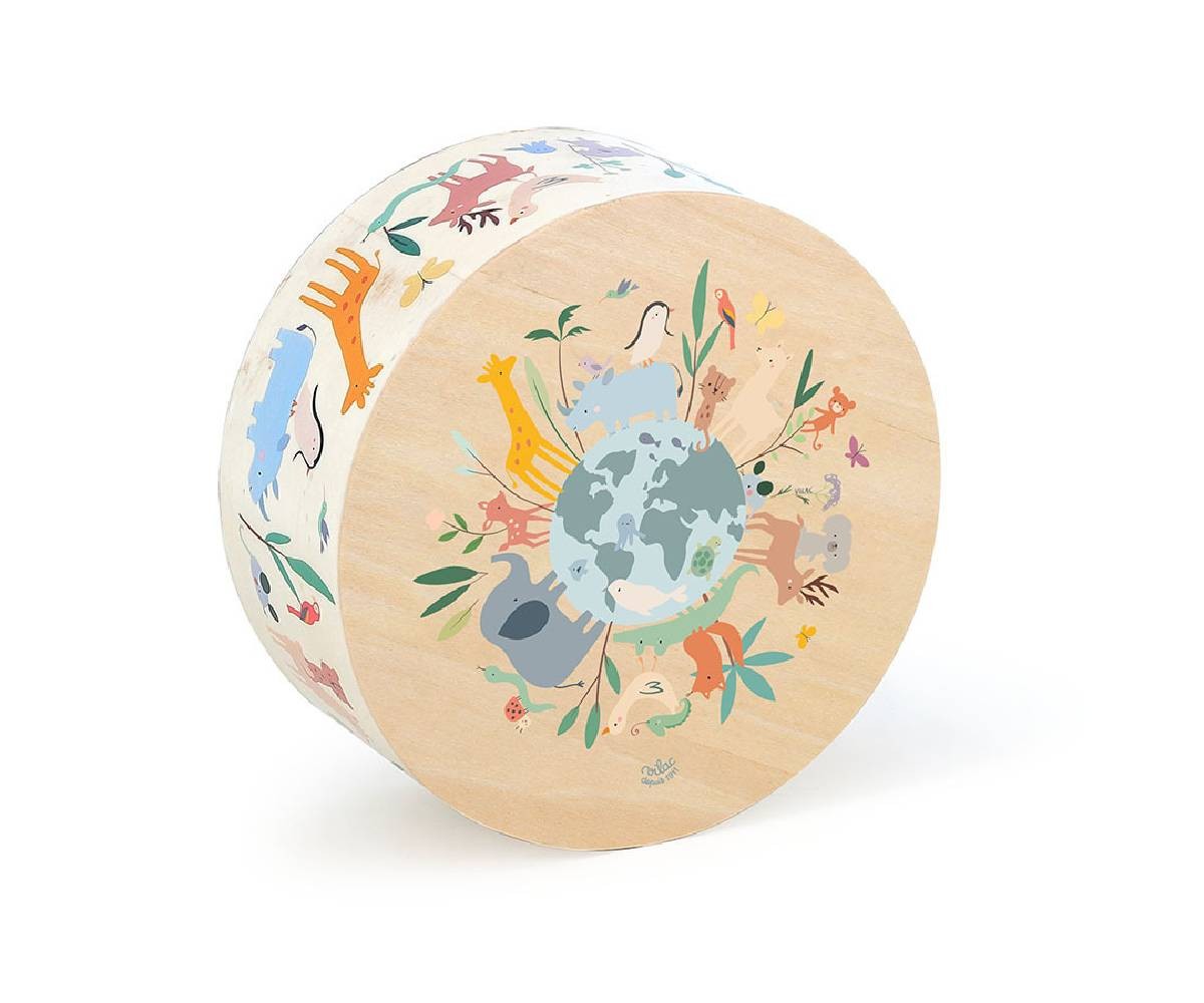 Caixa de madeira ?Animais do Mundo?