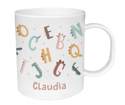 Taza de Plástico Personalizada Funny Letters
