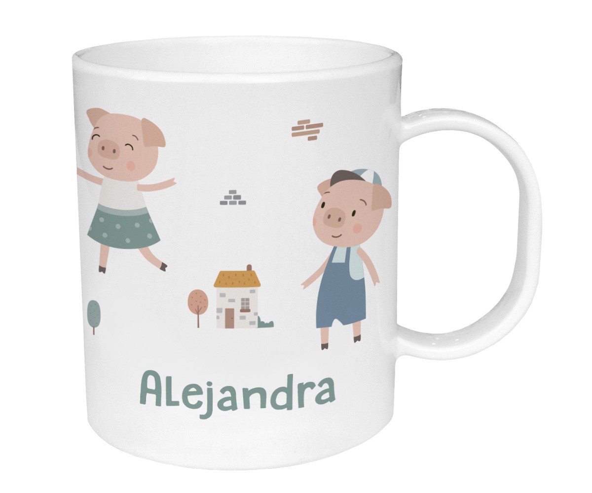 Tasse en Plastique Personnalisée The Three Little Pigs
