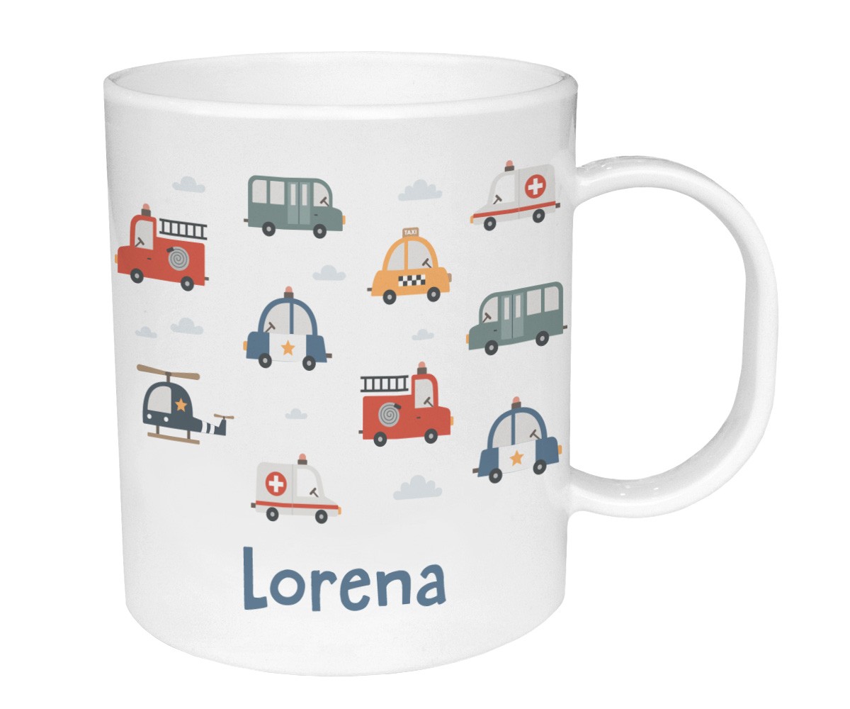 Tasse en Plastique Personnalisée City Cars