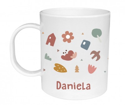 Taza de Plástico Personalizada Geometric Nature
