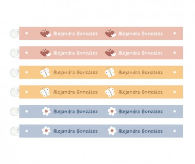 6 Cintas para Colgar Ropa Geometric Nature Personalizables